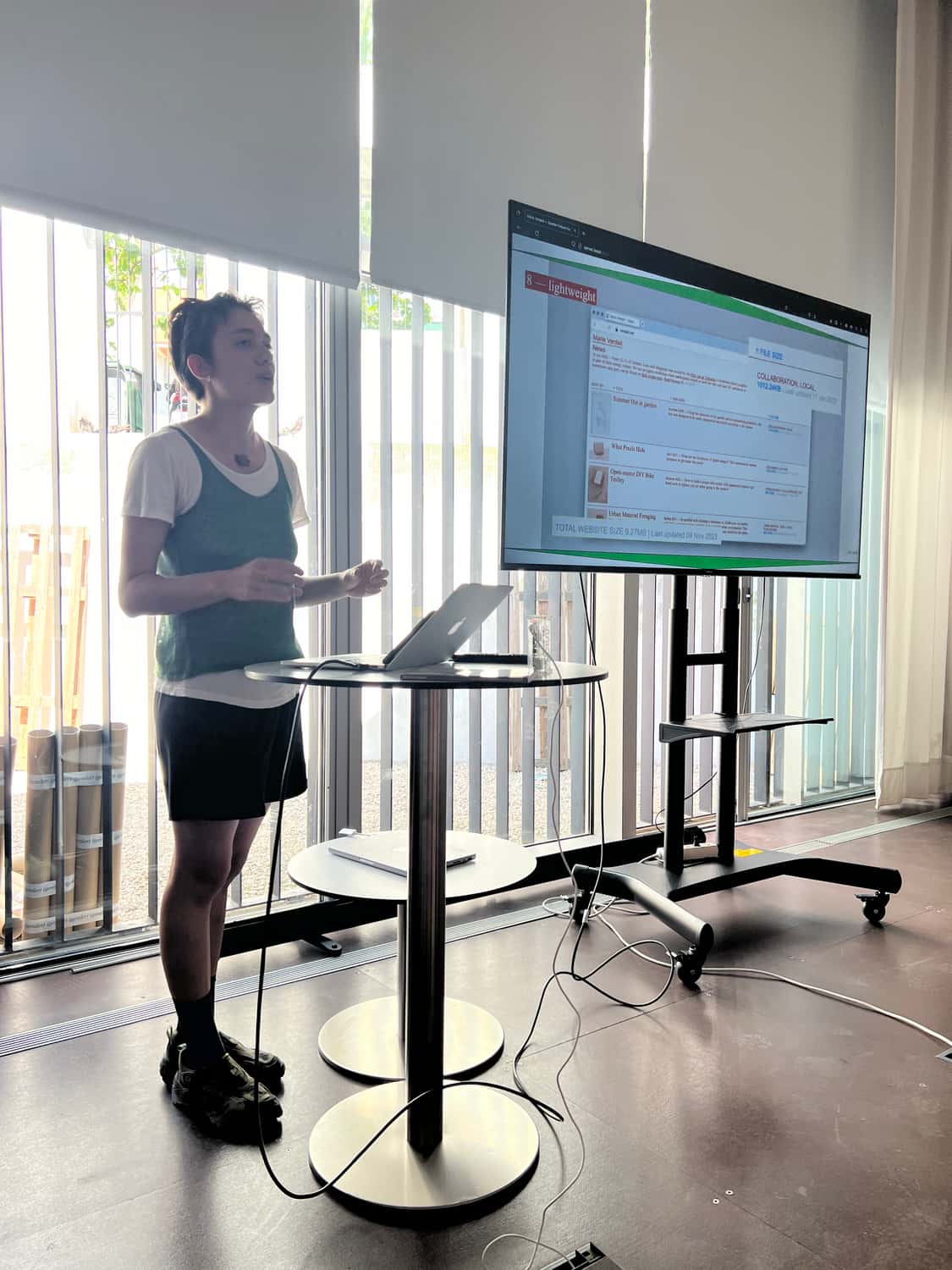 The presentation at the Gentler Futures Festival