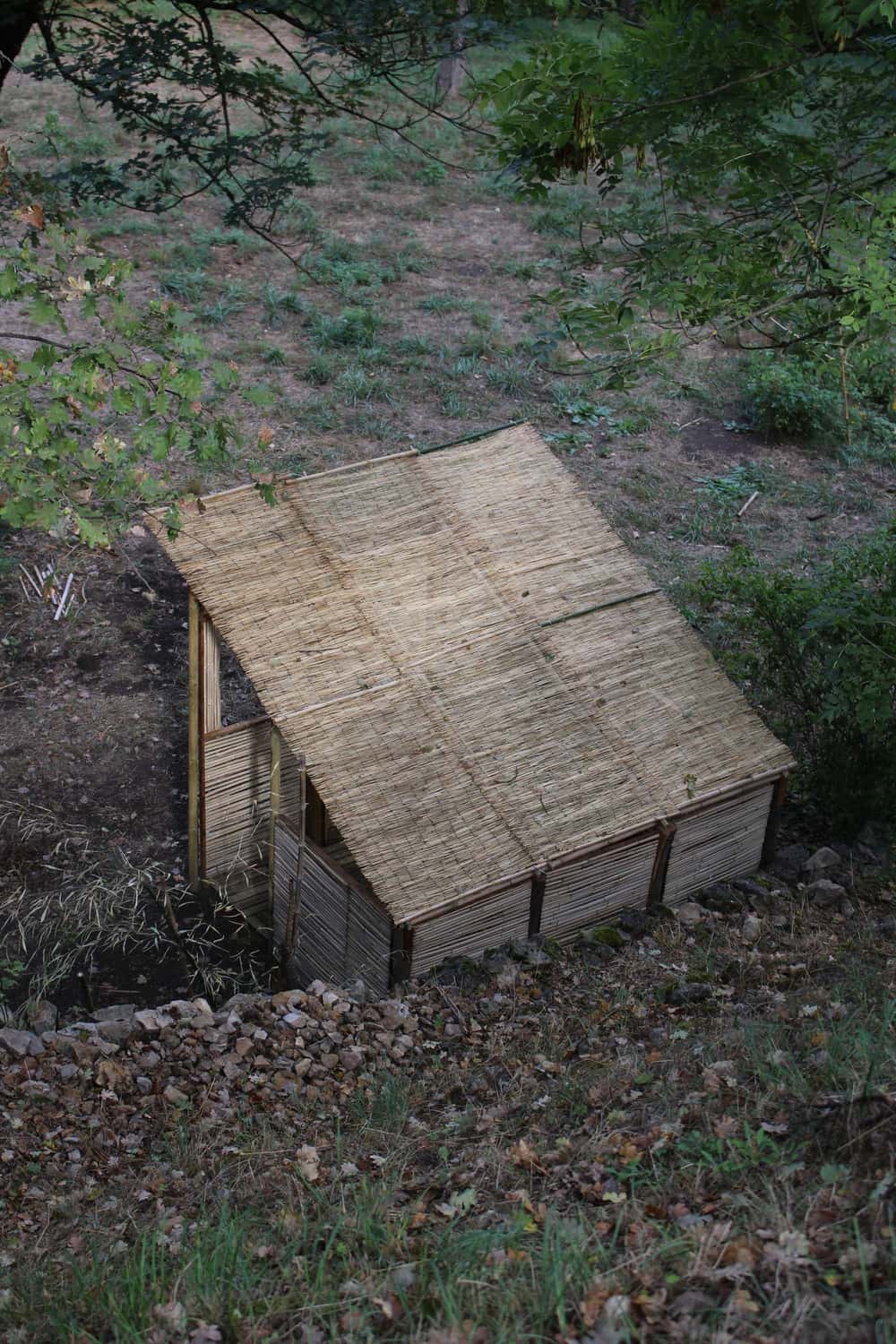 The hut in the garden in Les Cévennes, France. 